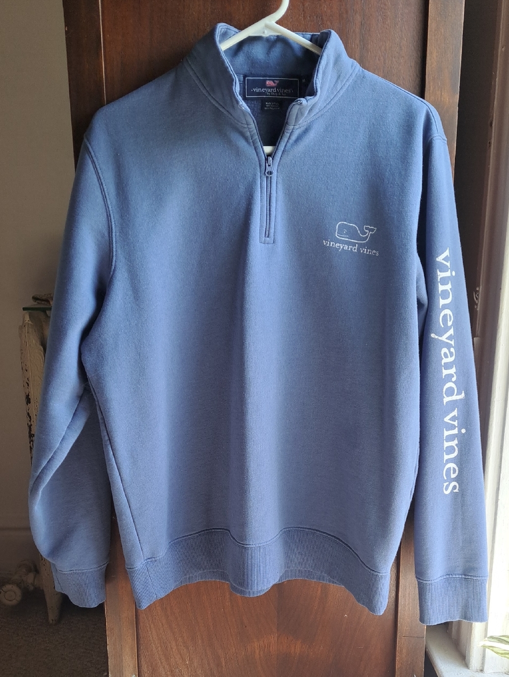 Vineyard Vines Men's Size Med  Quarter-Zip Pullover Sweatshirt - Blue